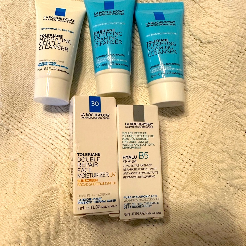 Five (5) La Roche-Posay skin care items - NIB